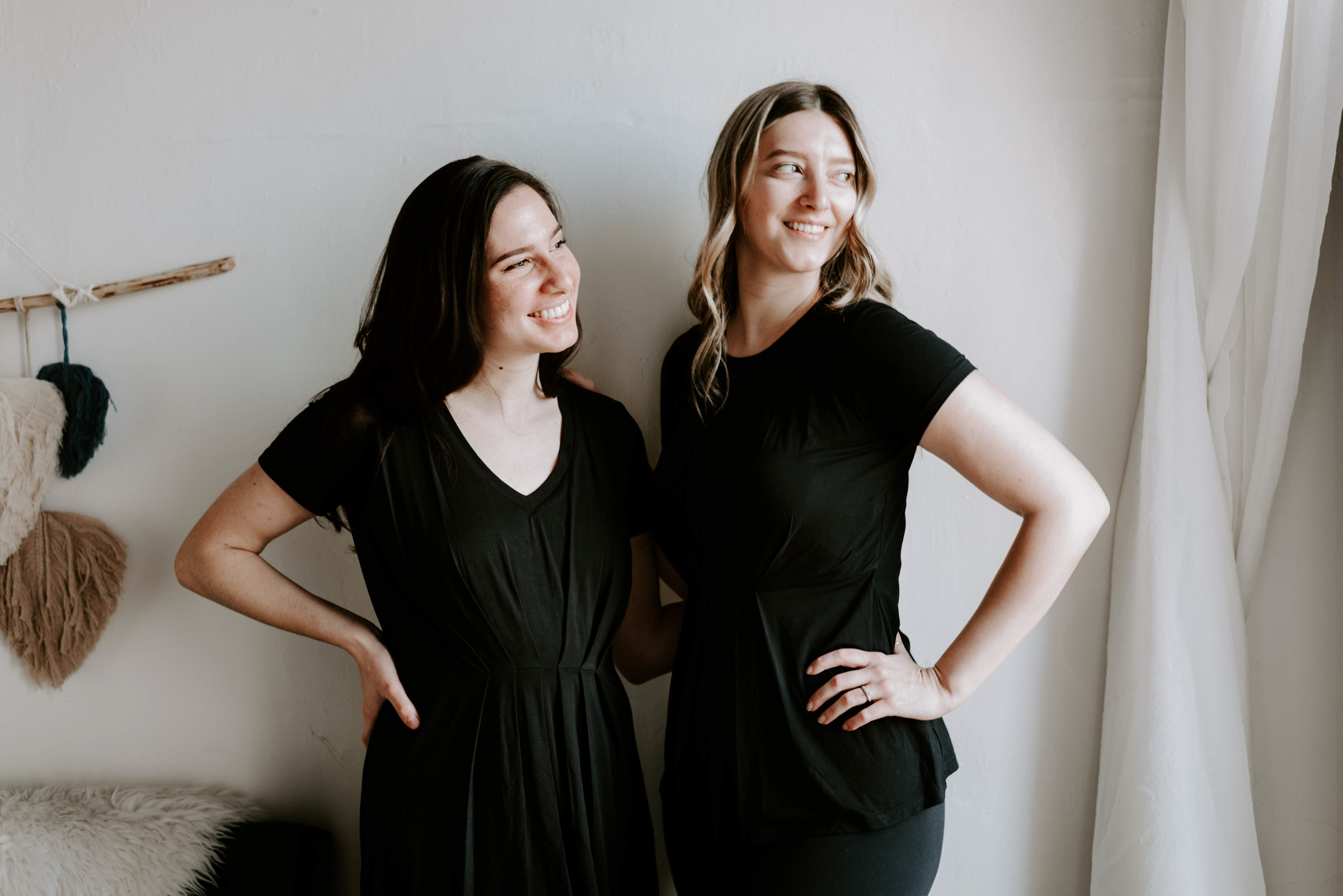 Jia+Kate short sleeved braless designs in black