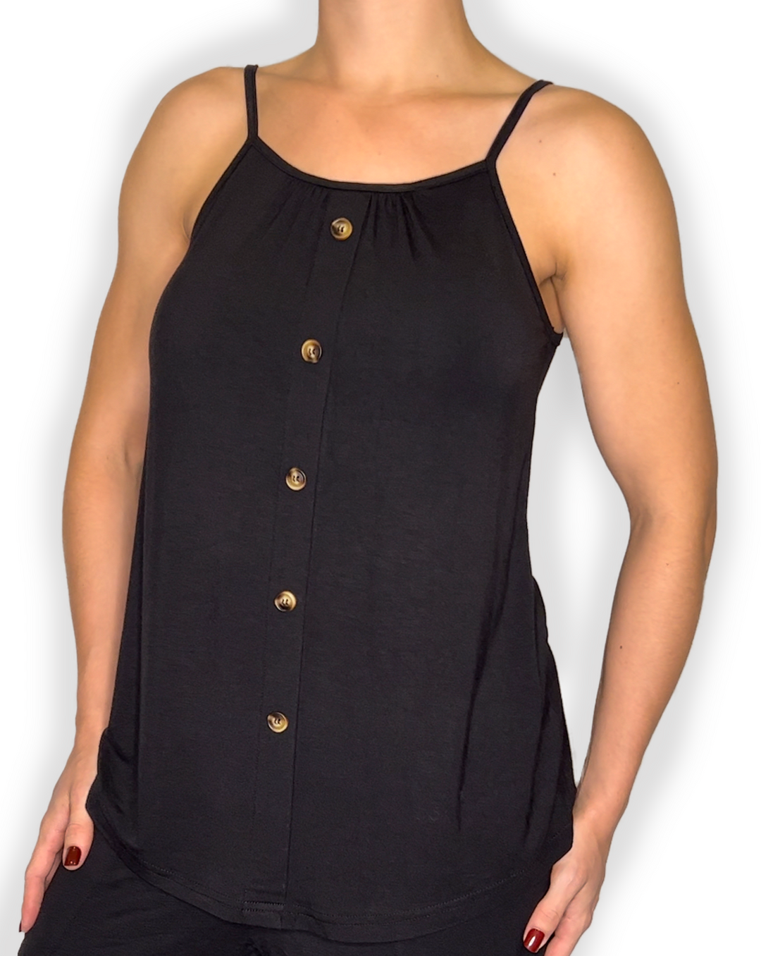 Stylish and comfortable AMY Braless Tank Top with Spaghetti Straps