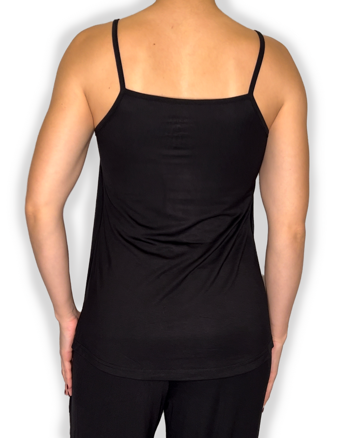 Stylish and comfortable AMY Braless Tank Top with Spaghetti Straps back