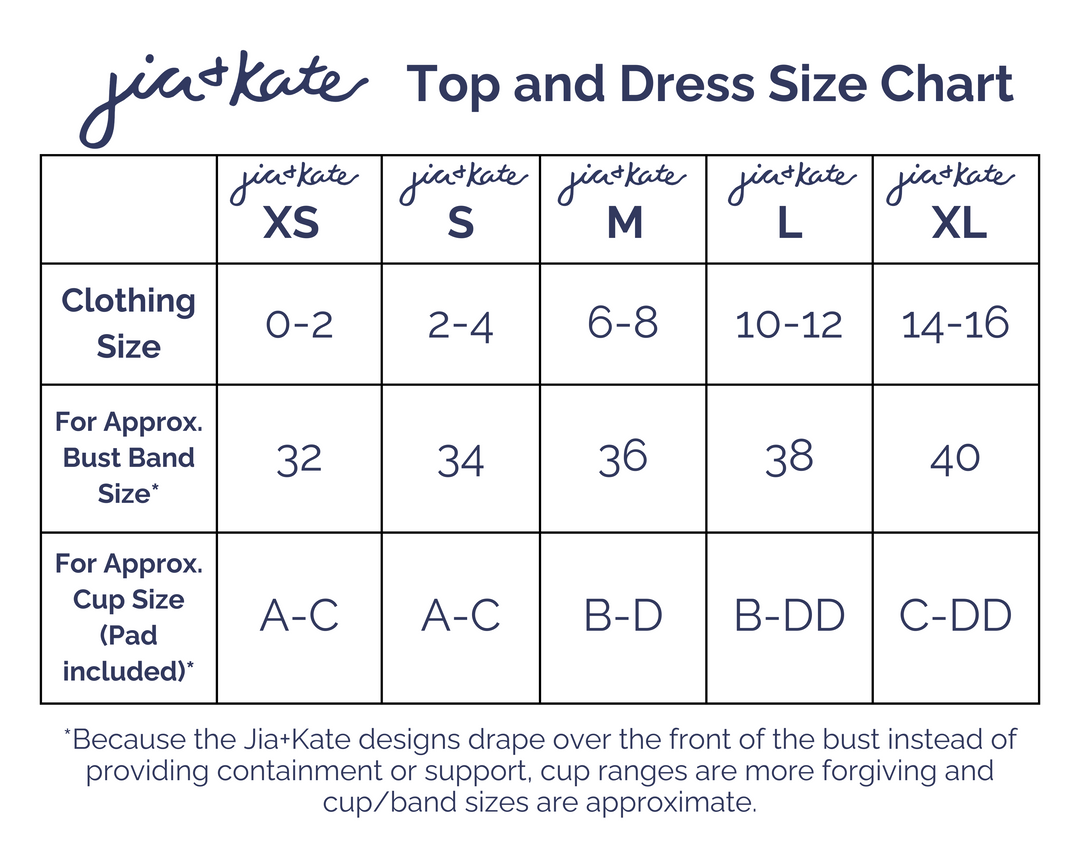 Size Chart for Jia Tops